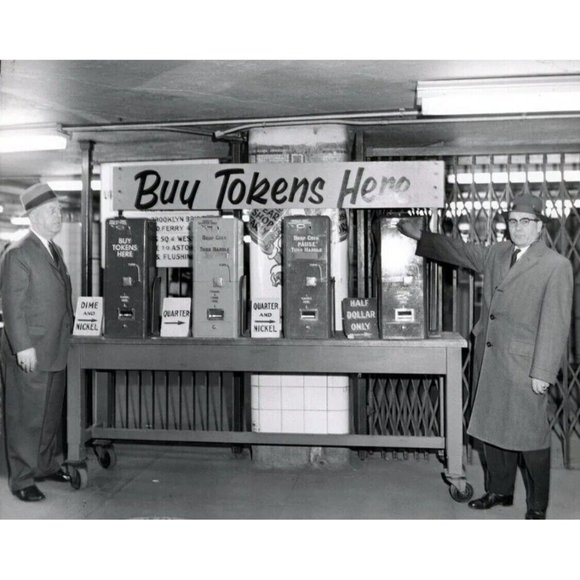 COPY - NYC 1953 New York City Subway transit token pendant Manhattan Necklace G… - Picture 11 of 12
